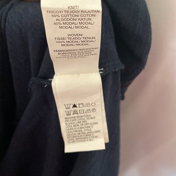 Lucky Brand Lace Up Embroidered Peasant Top Blue Size M, EUC. - Picture 9 of 11